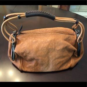 Designer leather handbag